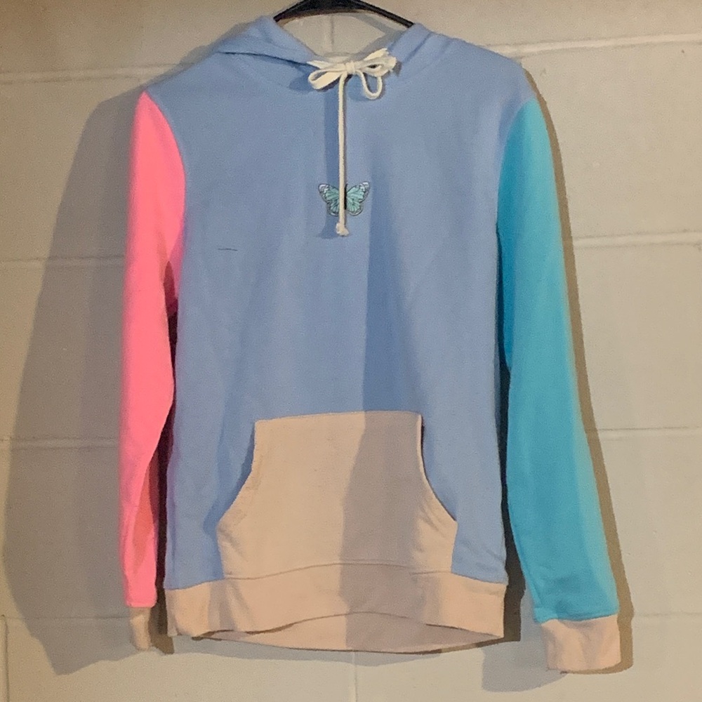 Brooklyn Cloth Pastel Hoodie with Butterfly Accent
